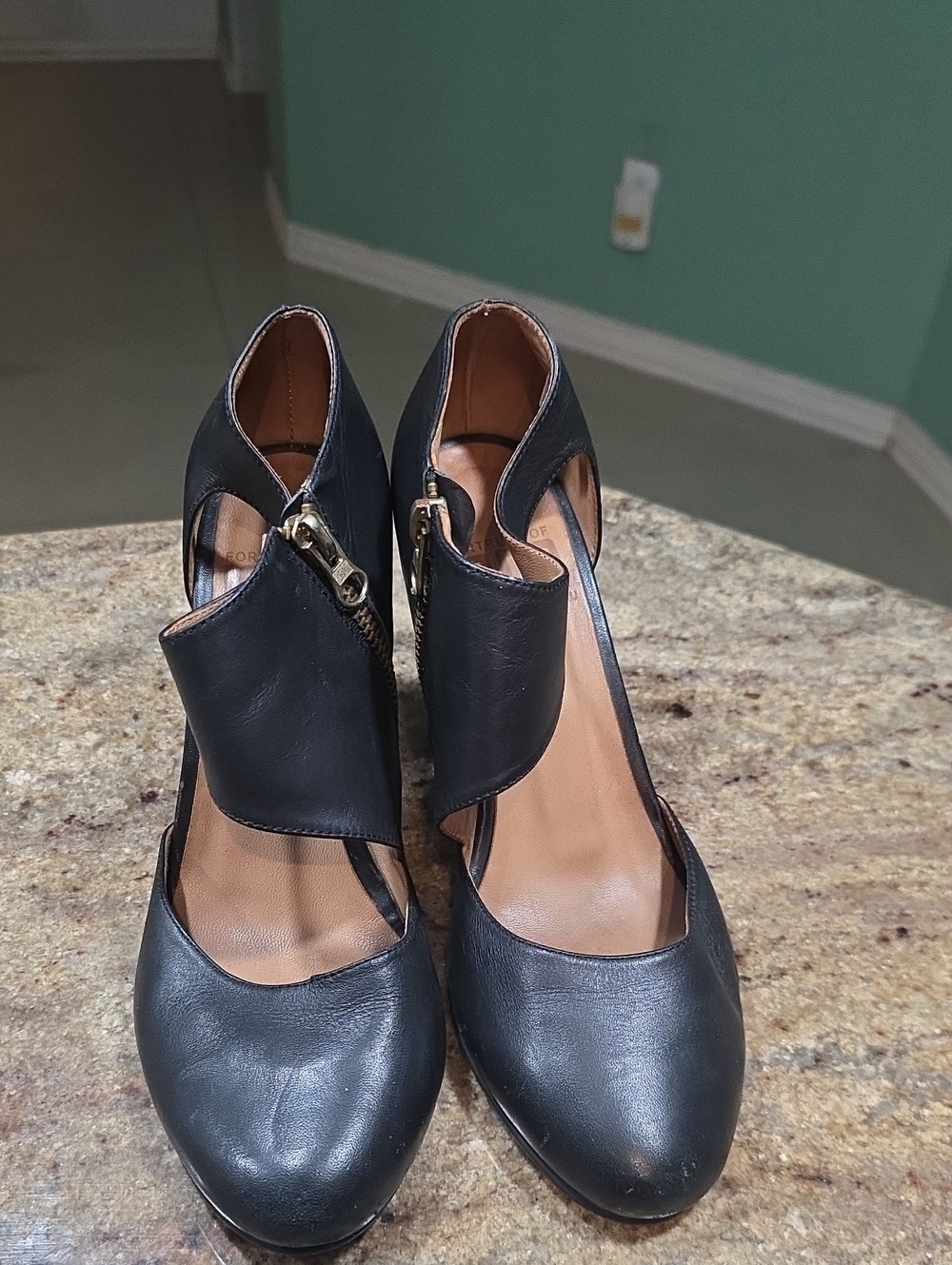 Fortress Of Inca Luna Naya Black Leather Heels Size US 7